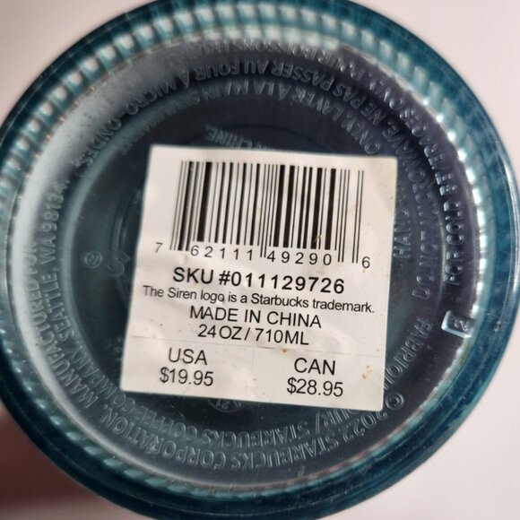 Starbucks Iridescent Geometric Tumbler 24 Oz Cold Cup With Lid BPA-Free Plastic - Picture 7 of 7